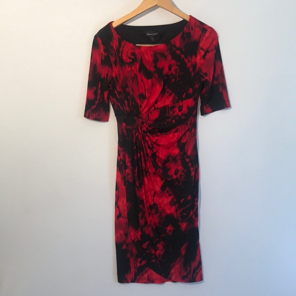 connected apparel Dresses & Skirts - Connected apparel red and black 3/4 sleeve dress connected apparel Dresses & Skirts - Connected apparel red and black 3/4 sleeve dress